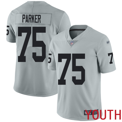 Oakland Raiders Limited Silver Youth Brandon Parker Jersey NFL Football 75 Inverted Legend Jersey